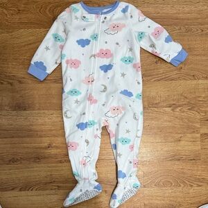 Carter's Pastel Cloud Print Footie Pajama